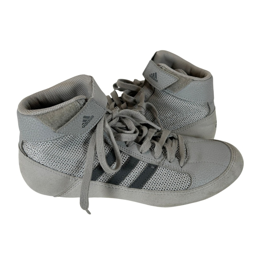 Adidas Combat Speed 5 Wrestling Shoes Gray Black High Top Mens Mat Shoes 6.5